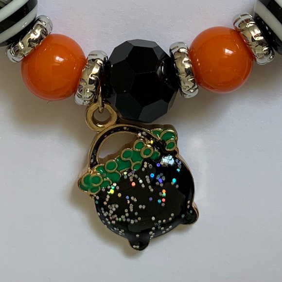 Halloween Beaded Stretchy Charm Bracelet - Picture 5 of 9